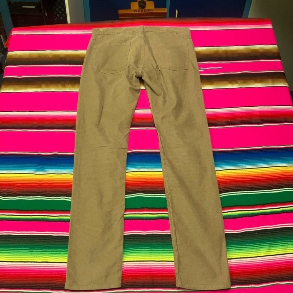 J Crew Pants Mens 32x34 (Fit 34x32) Brown Corduroy 484 Slim Straight Leg - Picture 3 of 10